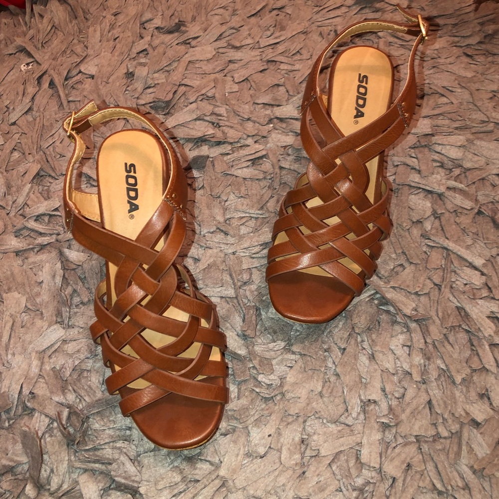 WORN ONCE- Soda Wedge Heels